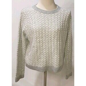 Banana Republic  Women's Cable Knit Sweater Medium Gray Classic Style